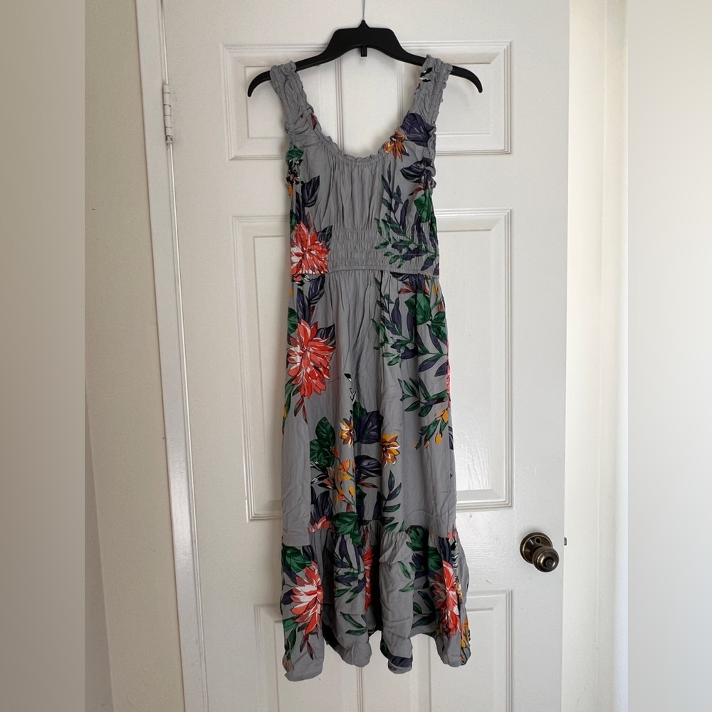 Patrons of Peace Gray Floral Dress